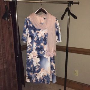 Pastel floral skater dress